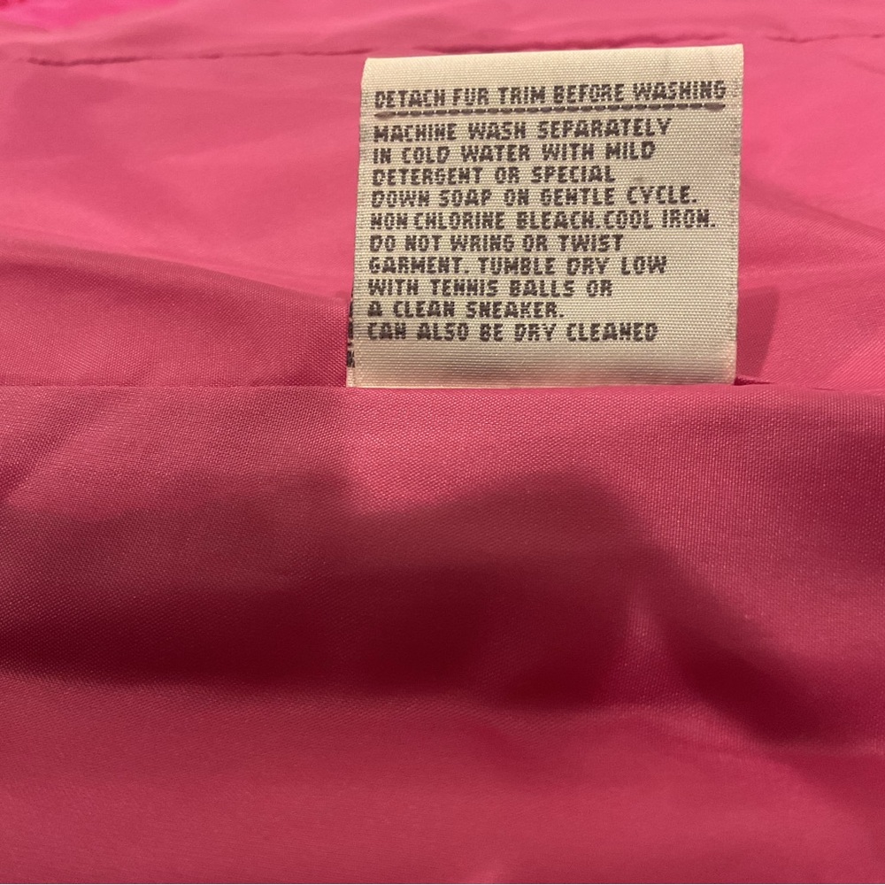 1 Madison Fuchsia Puffer with Fur Detail - Picture 9 of 11